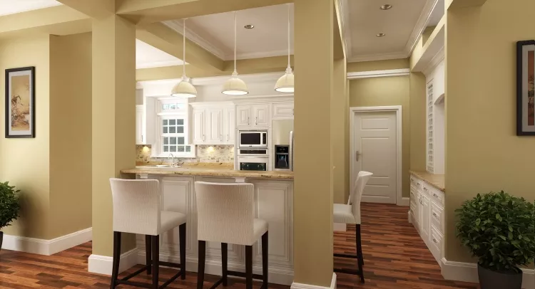 kitchen viewed from family room